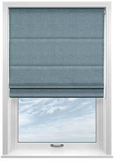 Roslin (Blackout), Tranquil Blue - Twist&Fit Roman Blind